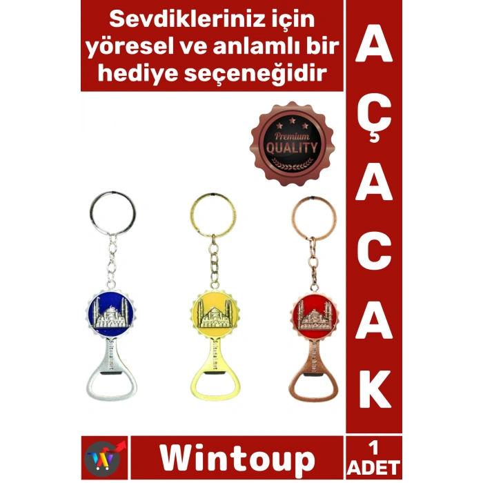 #Açacak Mıknatıslı Hediyelik Hatıra Pratik Şık Tasarım Magnet Metal Sultanahmet Anahtarlık Açacak