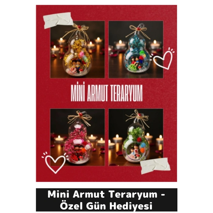 Mini Armut Teraryum - Özel Gün Hediyesi