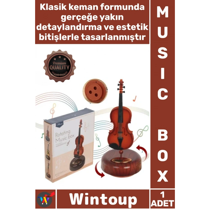 #MüzikKutusu Dekoratif Nostaljik Melodik Estetik Ahşap Görünümlü Klasik Tasarım Hediyelik Music Box
