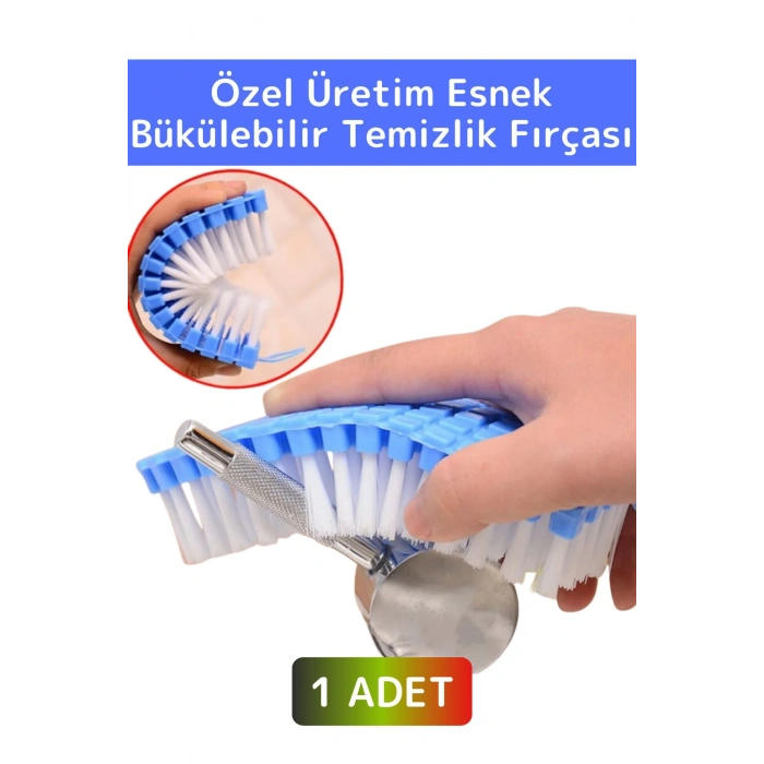 Özel Dayanıklı Ultra Esnek Bükülebilir Sert Zemin Musluk Mutfak Banyo Askılı Temizlik Fırçası 1 Adet