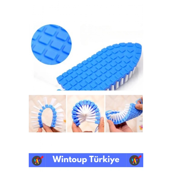 Özel Dayanıklı Ultra Esnek Bükülebilir Sert Zemin Musluk Mutfak Banyo Askılı Temizlik Fırçası 1 Adet