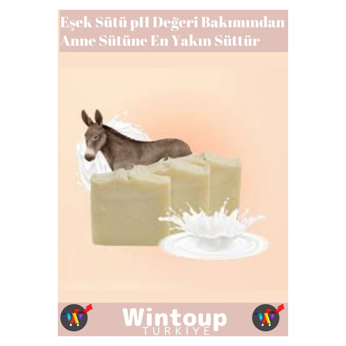 Özel Doğal Üretim %100 Bitkisel Cilt Güzelleştirici Mucizevi Eşek Sütü Sabunu 5li