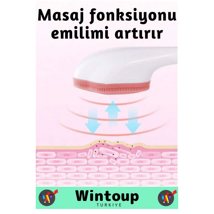 Özel Ergonomik Saplı Masaj Etkili Sevimli Tasarım Cilt Bakım Yüz Makyaj Temizleme Peeling Fırçası