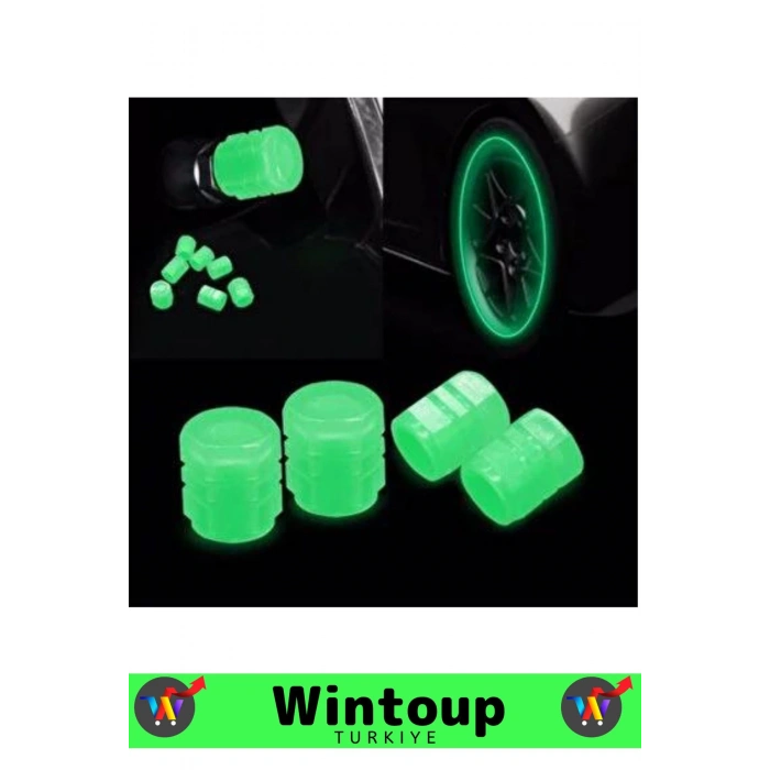 Özel Fosforlu Sibop Kapağı Otomobil Bisiklet Motosiklet Minibüs Tüm Havalı Lastiklerle Uyumlu 4 Adet