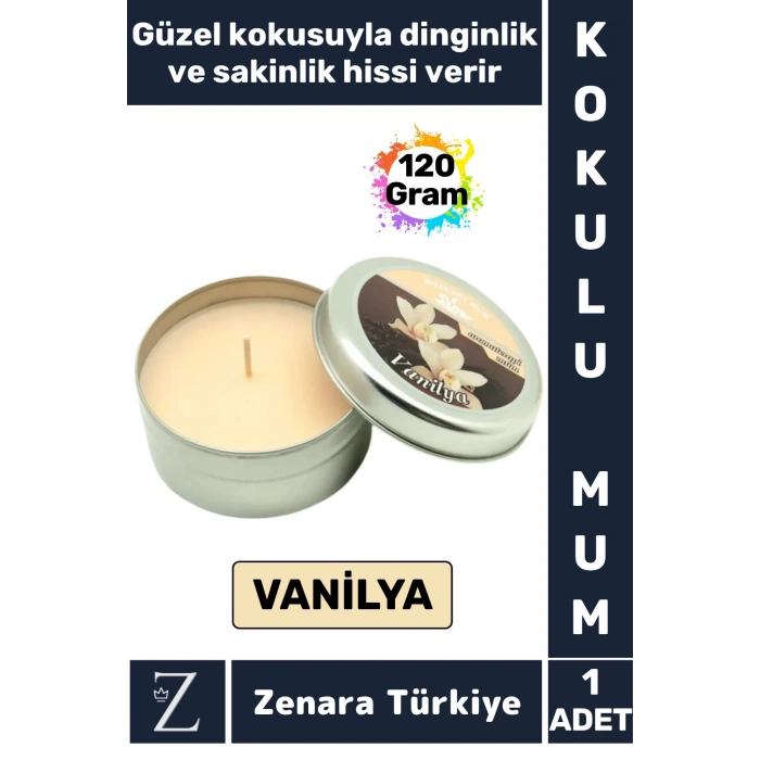 Özel Metal Kutu Arınma Huzur Meditasyon Yoga Esans Sakinlik Veren Dekoratif Oda Kokusu Mum 120 Gram