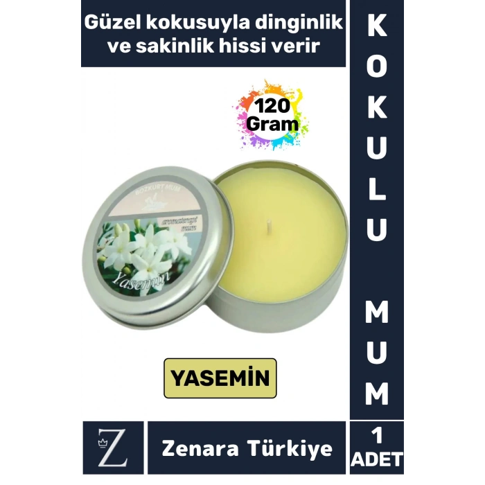 Özel Metal Kutu Arınma Huzur Meditasyon Yoga Esans Sakinlik Veren Dekoratif Oda Kokusu Mum 120 Gram