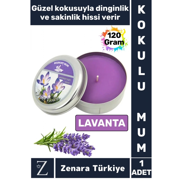 Özel Metal Kutu Arınma Huzur Meditasyon Yoga Esans Sakinlik Veren Dekoratif Oda Kokusu Mum 120 Gram