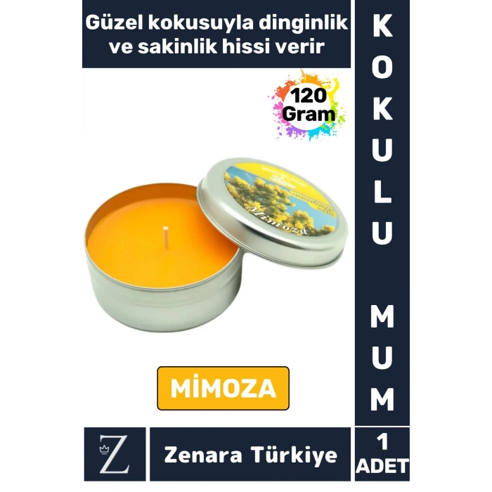 Özel Metal Kutu Arınma Huzur Meditasyon Yoga Esans Sakinlik Veren Dekoratif Oda Kokusu Mum 120 Gram