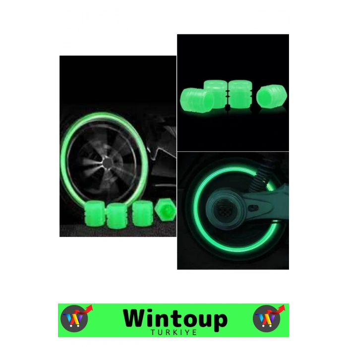 Özel Otomobil Bisiklet Motosiklet, Minibüslerle Uyumlu 4 Adet Fosforlu Yeşil Sibop Kapağı