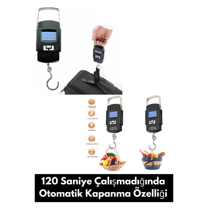 Özel Seri Ekstra Hassasiyet Dijital El Terazisi El Kantarı 50 Kg Kapasiteli LCD Terazi