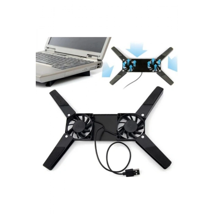 Özel Seri Taşınabilir Katlanabilir Çift Fanlı Laptop Soğutucu Tüm Cihazlarla Uyumlu