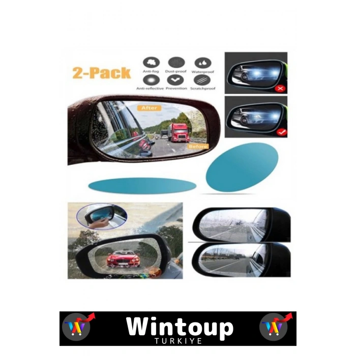 Özel Seri Uzun Ömürlü Araç Yan Ayna Yağmur Kaydırmaz Cam Film 1 Çift
