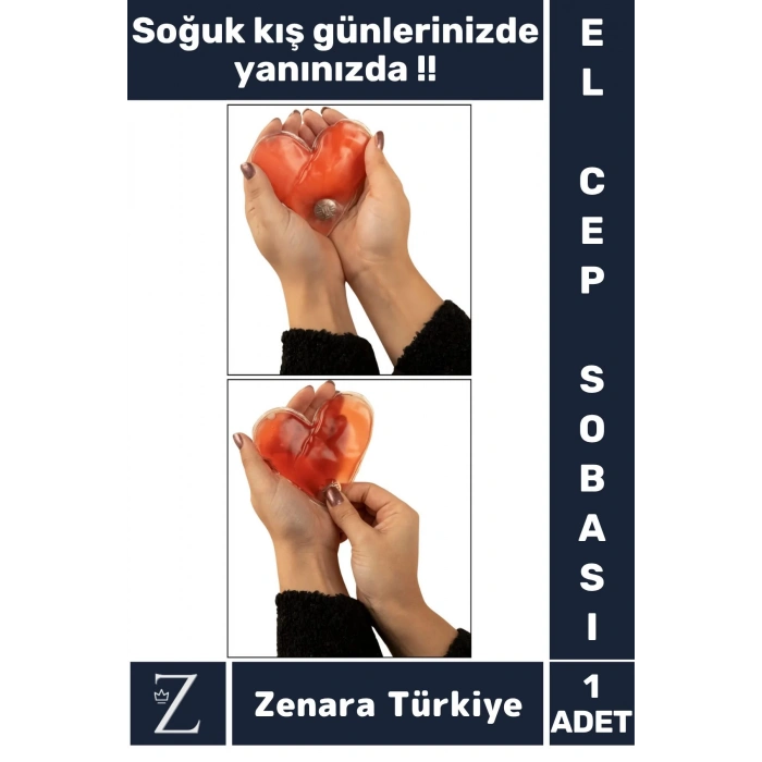 Özel Tasarım El Isıtıcısı Kamp Outdoor Gündelik Sevgiliye Hediye Çok Şık Sihirli Jel KALP Cep Sobası