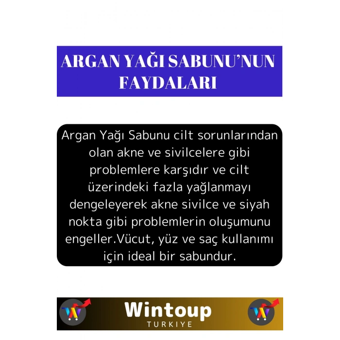 Özel Üretim %100 Doğal Bitkisel Cilt Dostu El Yüz Vücut Cilt Saç Kullanım Argan Yağı Sabunu 1 Adet
