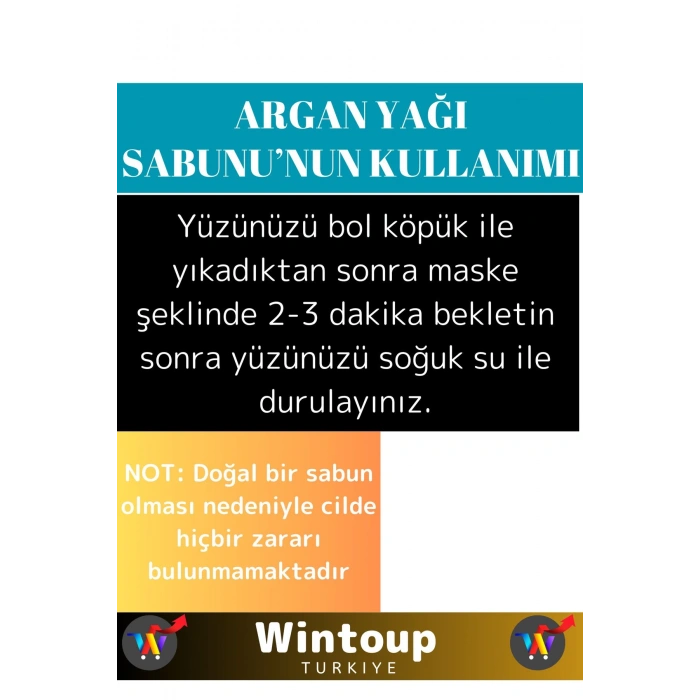 Özel Üretim %100 Doğal Bitkisel Cilt Dostu El Yüz Vücut Cilt Saç Kullanım Argan Yağı Sabunu 5 Adet