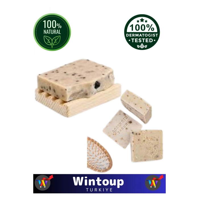 Özel Üretim %100 Doğal Bitkisel Cilt Temizliği&Saç Dökülmesine Karşı Etkili Çörek Otu Sabunu 3 Adet