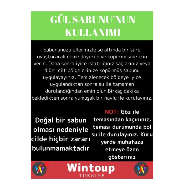 Özel Üretim %100 Doğal Bitkisel Güzel Kokulu El Yüz Cilt Vücut Gül Sabunu 1 Adet