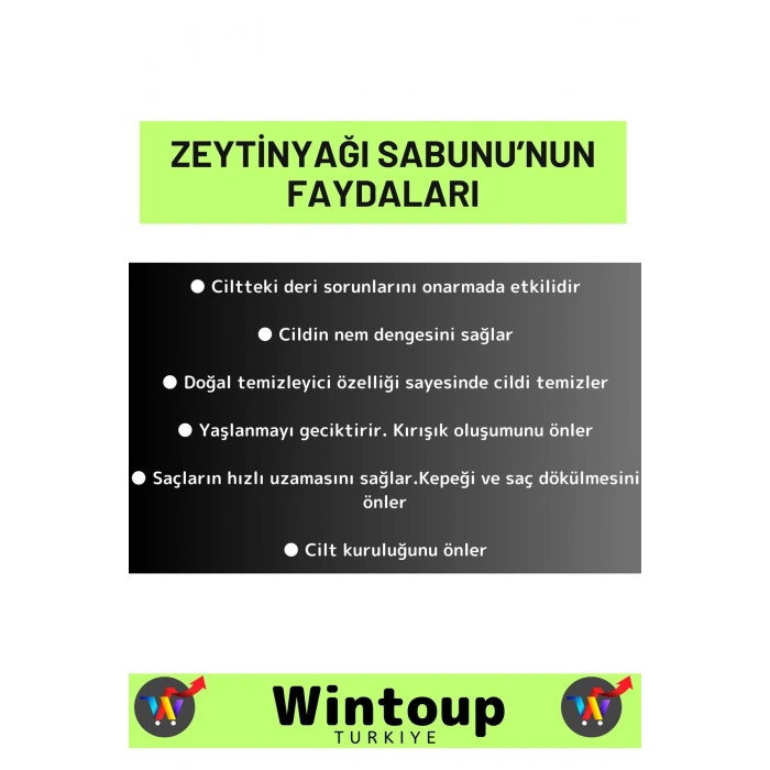 Özel Üretim %100 Doğal Cilt Nemlendirici Yüz Cilt Saç Vücut İçin Bitkisel Zeytinyağı Sabunu 4 Adet