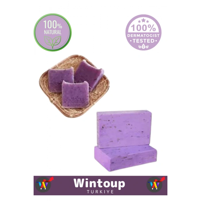 Özel Üretim %100 Doğal Cilt&Saç Onarıcı Tüm Ciltler İçin Uygun Güzel Kokulu Lavanta Sabunu 1 Adet