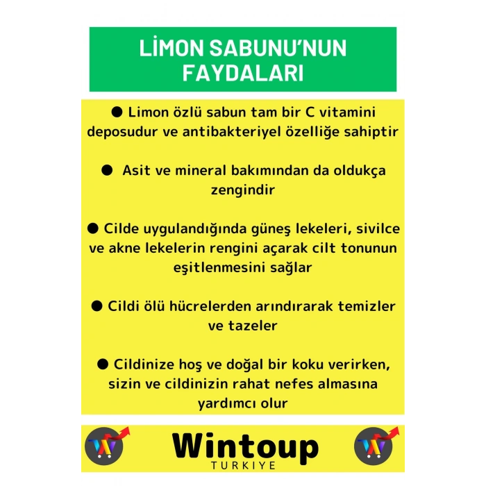 Özel Üretim %100 Doğal Ciltte Derinlemesine Temizlik Yüz Cilt Saç Vücut Bitkisel Limon Sabunu 4 Adet