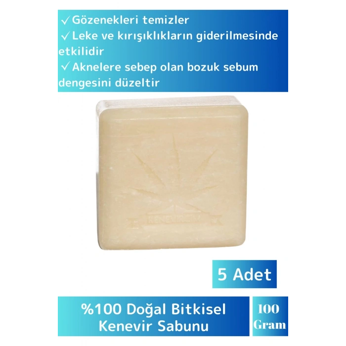 Özel Üretim %100 Doğal Kırışıklık Karşıtı Tüm Vücut İçin Uygun Kenevir Sabunu 5 Adet
