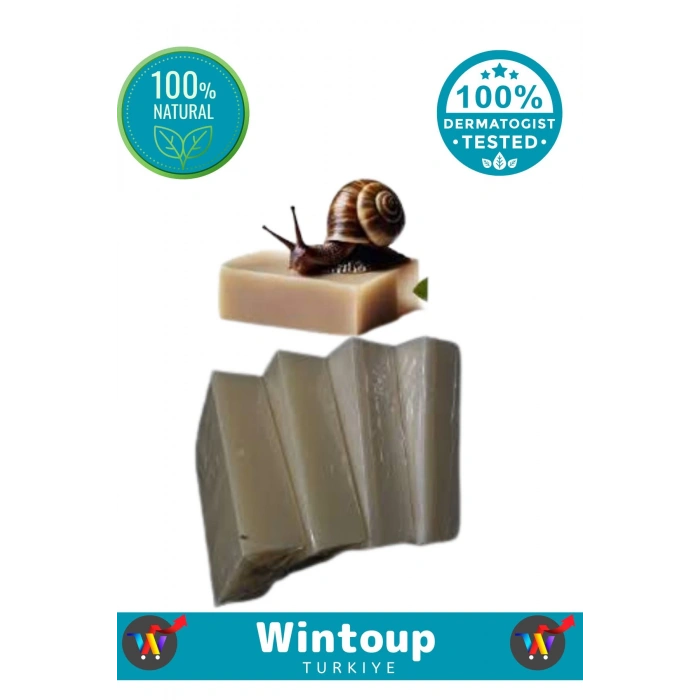 Özel Üretim %100 Doğal Organik Güzel Kokulu Salyangoz Sabunu El Yüz Saç Vücut Cilt Sabunu 5 Adet