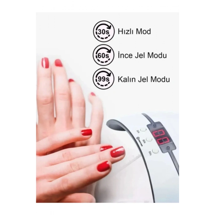 Özel Üretim 3 Farklı Zamanlayıcılı Dijital Göstergeli Otomatik Oje Tırnak Kurutucu