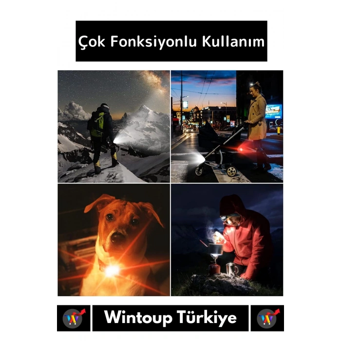 Özel Üretim 3 Yanma Kademeli Suya Dayanıklı Çok Fonksiyonlu Bisiklet Gidonu Feneri 2 Adet