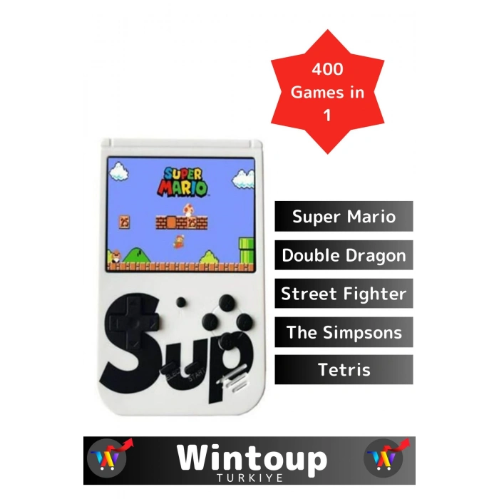 Özel Üretim 400 Nostalji Oyunlu Çift Kişilik Super Mario& Street Fighter& Double Dragon