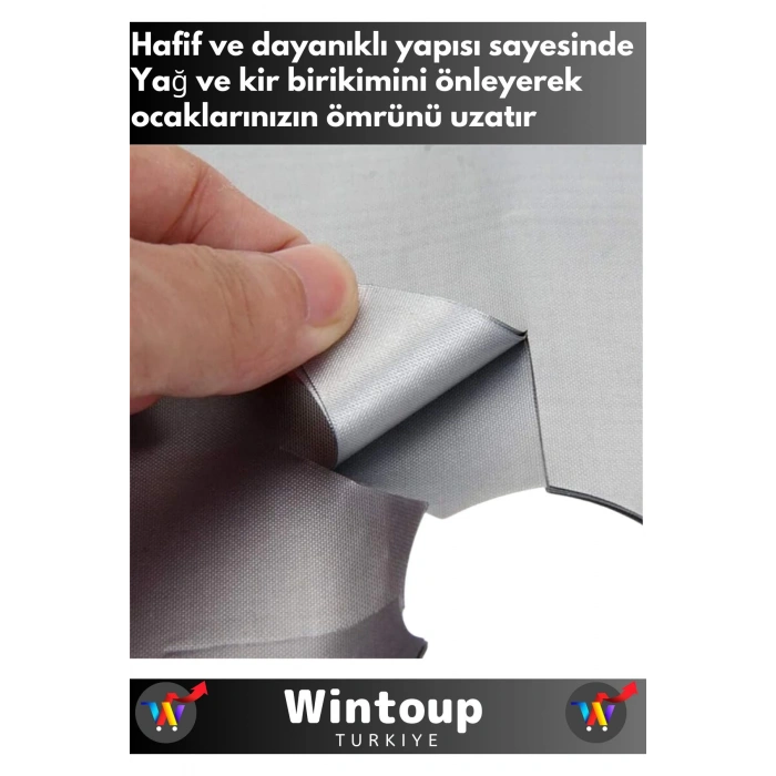 Özel Üretim 4lü Alüminyum Ocak Koruyucu Ped Yağ Kir Koruyucu İz Bırakmaz Kolay Temizlenir