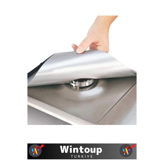 Özel Üretim 4lü Ocak Koruyucu Ped Alüminyum Dayanıklı Kolay Temizlenir Ocak Kir Koruyucu