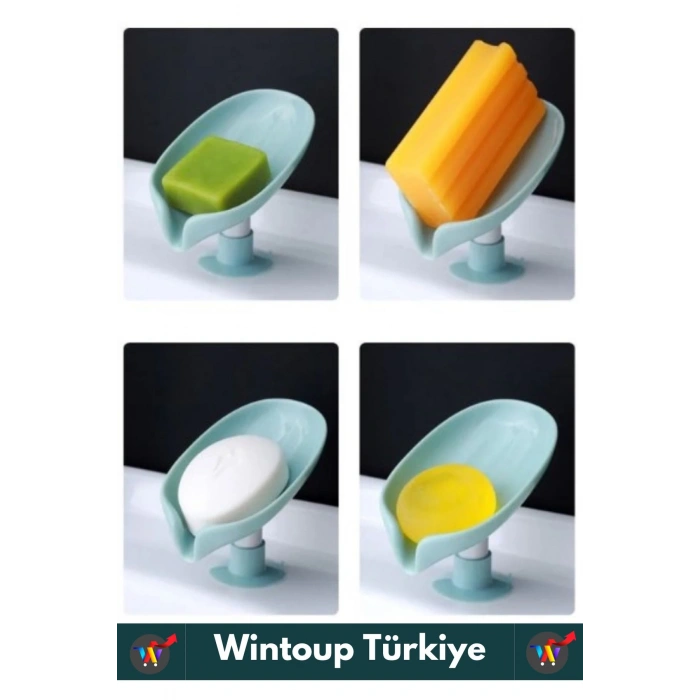 Özel Üretim Banyo Mutfak Lavabo Su Giderli Küflenme Kuruma Koku Önleyici Vantuzlu Sabunluk 2 Adet