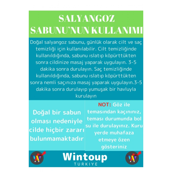 Özel Üretim Cilde Mucizevi Etkili Bitkisel %100 Doğal El Yüz Vücut Kullanım Salyangoz Sabunu 3lü