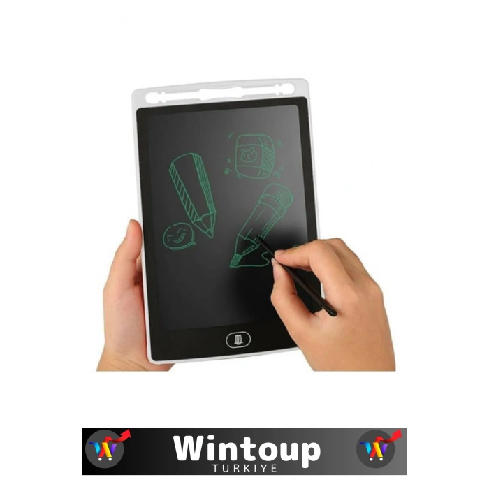 Özel Üretim Dijital Kalemli Çocuk Eğitim Tableti Grafik Ders Not Ödev Resim LCD Writing Tablet Beyaz