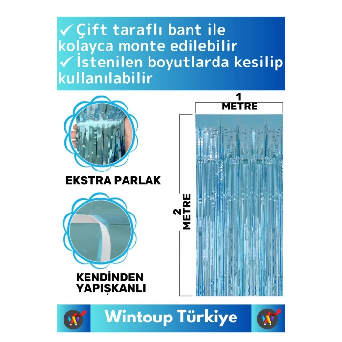 Özel Üretim Ekstra Parlak Saçaklı Doğum Günü Düğün Kına Parti Fotoğraf Çekimi Arka Fon Perde 1X2 Mtr