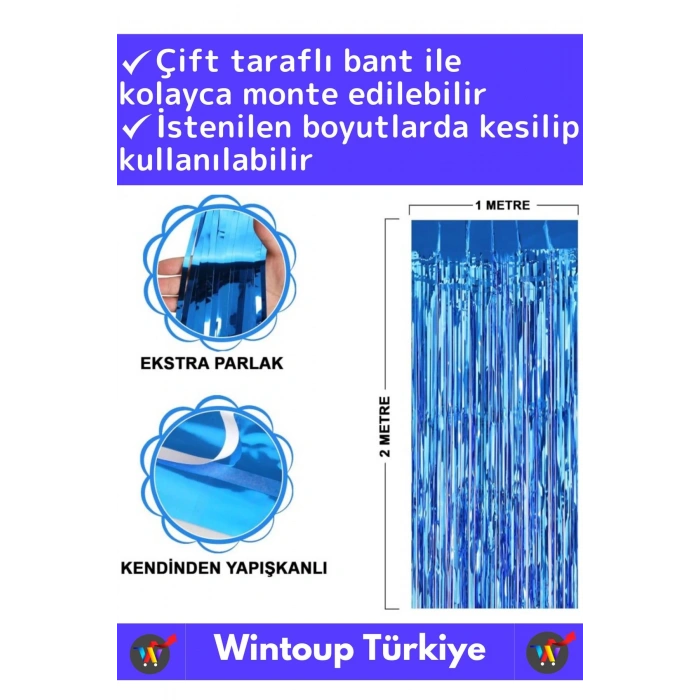 Özel Üretim Ekstra Parlak Saçaklı Doğum Günü Düğün Kına Parti Fotoğraf Çekimi Arka Fon Perde 1X2 Mtr