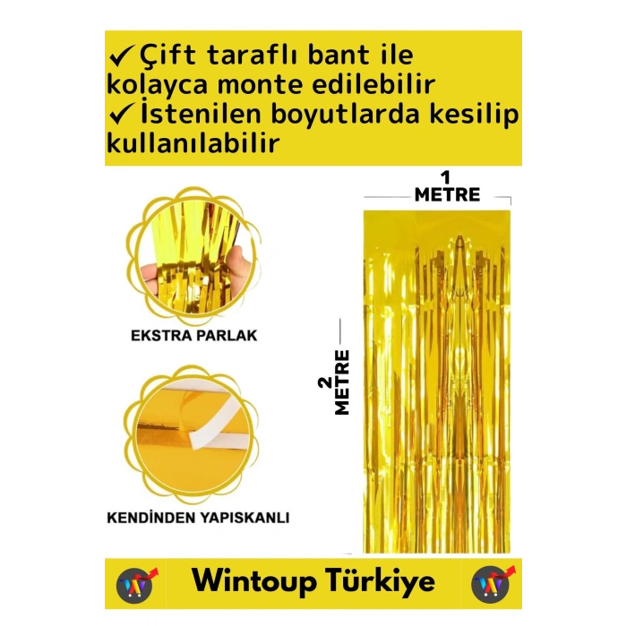Özel Üretim Ekstra Parlak Saçaklı Doğum Günü Düğün Kına Parti Fotoğraf Çekimi Arka Fon Perde 1X2 Mtr