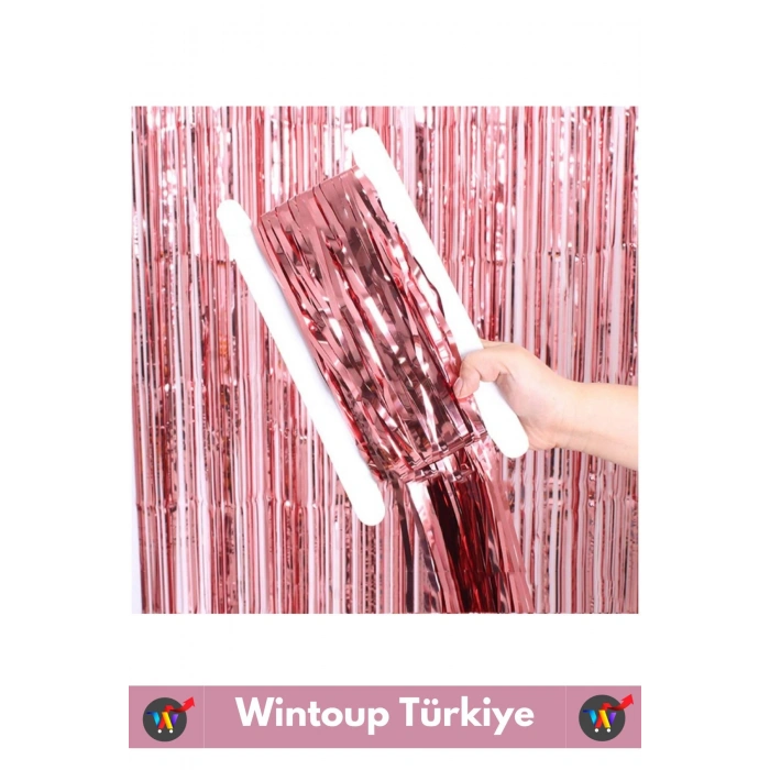 Özel Üretim Ekstra Parlak Saçaklı Doğum Günü Düğün Kına Parti Fotoğraf Çekimi Arka Fon Perde 1X2 Mtr