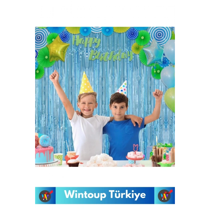 Özel Üretim Ekstra Parlak Saçaklı Doğum Günü Düğün Kına Parti Fotoğraf Çekimi Arka Fon Perde 1X2 Mtr
