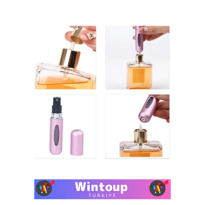 Özel Üretim Gündelik&Seyahat Tipi Taşınabilir Mini Cep Parfüm Şişesi Çanta İçi Tasarım 2 Adet 5 Ml