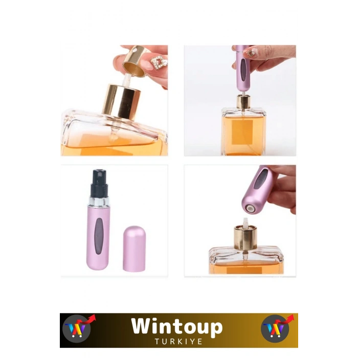 Özel Üretim Gündelik&Seyahat Tipi Taşınabilir Mini Cep Parfüm Şişesi Çanta İçi Tasarım 3 Adet 5 Ml