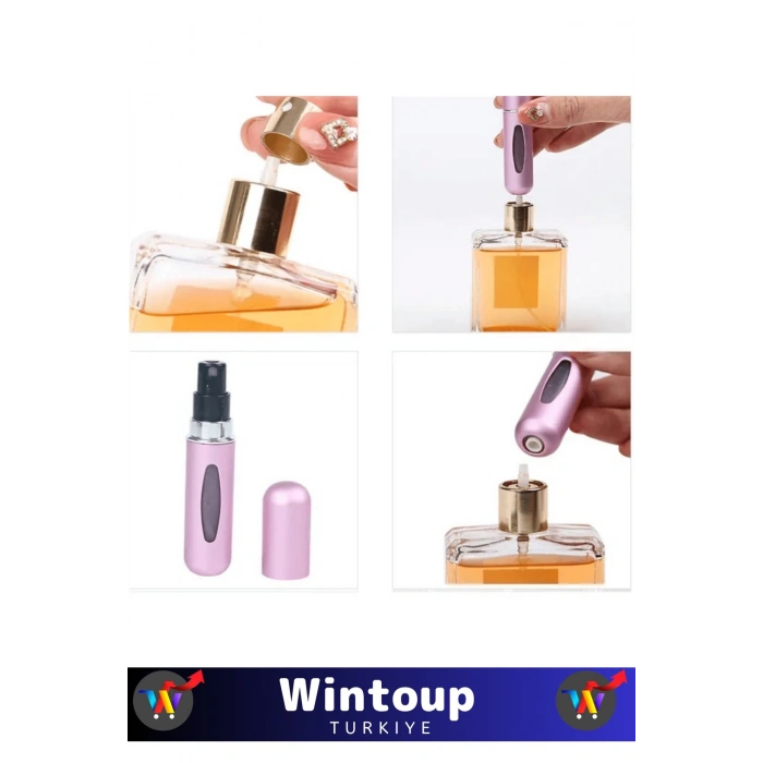 Özel Üretim Gündelik&Seyahat Tipi Taşınabilir Mini Cep Parfüm Şişesi Çanta İçi Tasarım 5 Adet 5 Ml