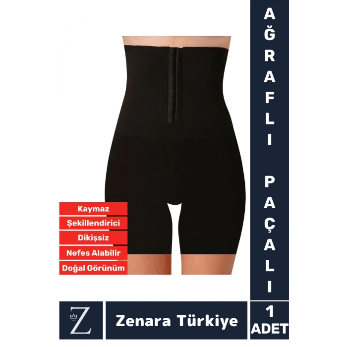 Özel Üretim Günlük İç Göstermez Vücut Şekillendiren Toparlayan Beden Küçülten Ağraflı Paçalı Korse