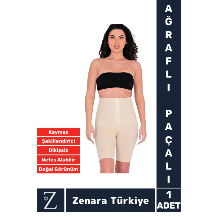 Özel Üretim Günlük İç Göstermez Vücut Şekillendiren Toparlayan Beden Küçülten Ağraflı Paçalı Korse