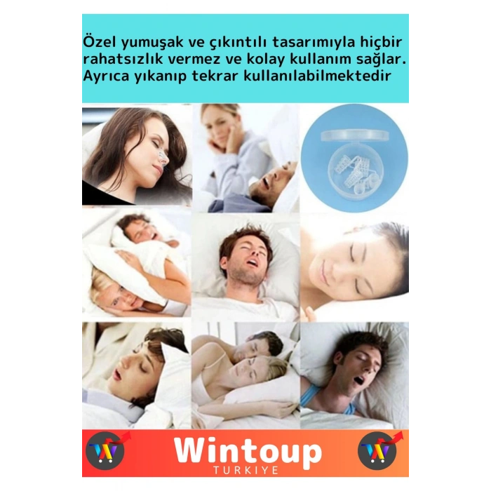 Özel Üretim Horlama Azaltıcı Nefes Alıp Verme Rahatlatıcı Uyku Önleyici Burun Delik Aparatı 4lü