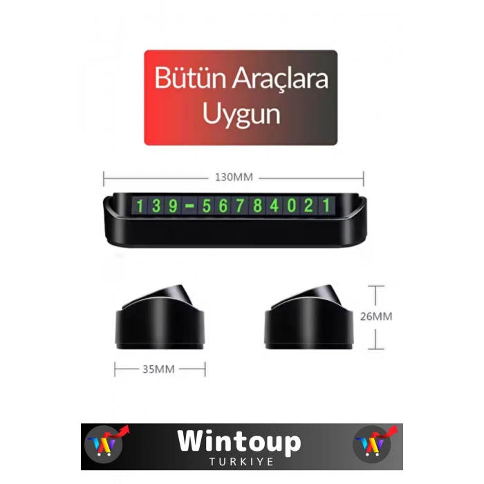 Özel Üretim Hyundai i20 Uyumlu Oto Ayarlanabilir Fosforlu Neon Araç Numaratör Park Tel
