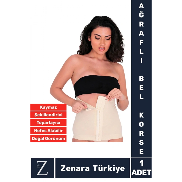Özel Üretim İz İç Göstermez Vücut Şekillendiren Toparlayan Beden Küçülten Ağraflı Bel Korsesi