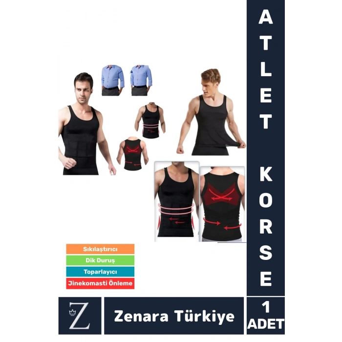 Özel Üretim Jinekomasti Dik Duruş Göbek Göğüs Toparlayan Sıkılaştıran Ultra Esnek Erkek Atlet Korse