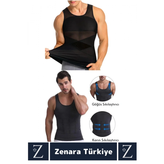 Özel Üretim Jinekomasti Dik Duruş Göbek Göğüs Toparlayan Sıkılaştıran Ultra Esnek Erkek Atlet Korse