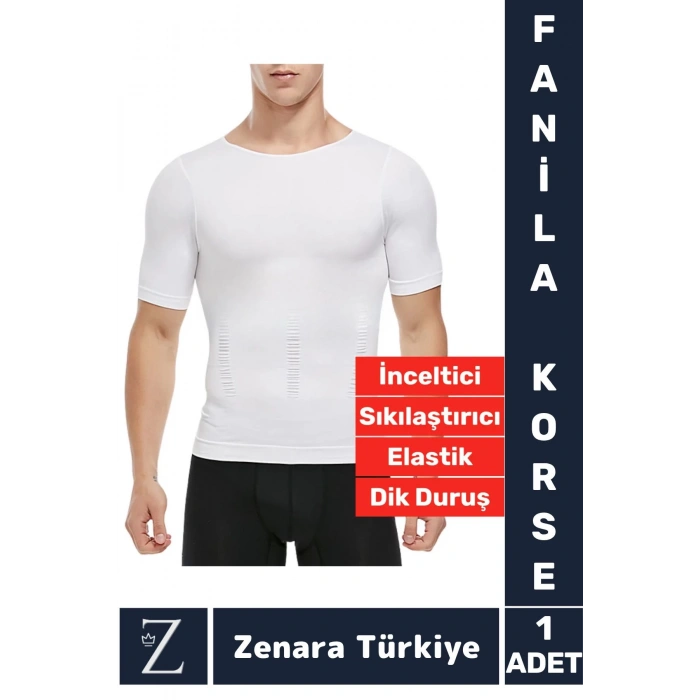 Özel Üretim Jinekomasti Dik Duruş Göğüs Göbek Toparlayan Sıkılaştıran Ultra Esnek Erkek Fanila Korse